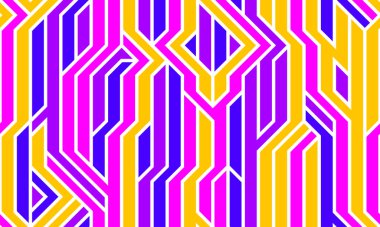 Teknik stil, düzgün olmayan doğrusal şablon vektörü, devre kartı çizgileri sonsuz arkaplan duvar kağıdı resmi, renkli geometrik tasarım tekno mikro resim.