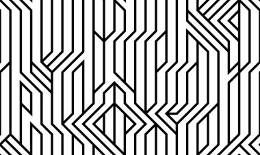 Tekniksiz doğrusal şablon vektörü, tek renkli devre kartı sınırsız arkaplan duvar kağıdı resmi, siyah beyaz geometrik tasarım mikro resim.