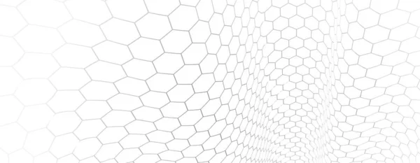 Technologie Vector Abstracte Achtergrond Met Hexagons Mesh Abstractie Van Nanotechnologie — Stockvector