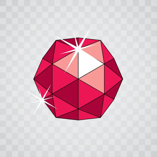 Vektorový Vzácný Dekorativní Prvek Polygonální Luxusní Diamantová Ikona Ilustrace — Stockový vektor