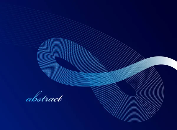 Lignes Bleues Mouvement Vectoriel Dimensionnel Fond Abstrait Élégant Élément Design — Image vectorielle