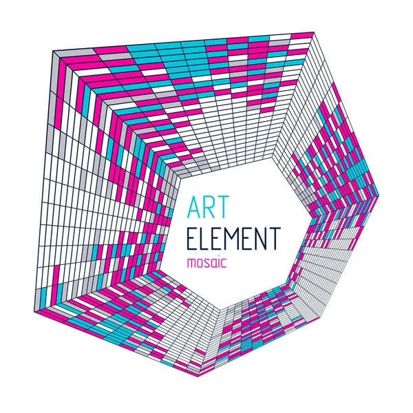 Dimensionales Vektordesign Großer Künstlerischer Mosaikquadrate Abstrakter Hintergrund Als Vorlage Mit — Stockvektor