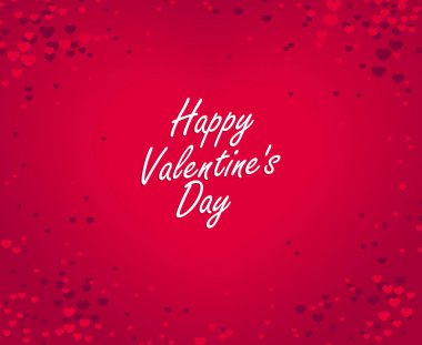 Bulanık kalp yetersiz görünür vektör sevgililer günü tebrik kartı, odak dışı arka plan kırmızı kalp ve harfler.