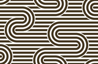 Kusursuz çizgiler deseni, çizgili geometrik vektör soyut arka plan, doğrusal çizgili ağ, optik labirent, web ağı. Siyah ve beyaz tasarım.