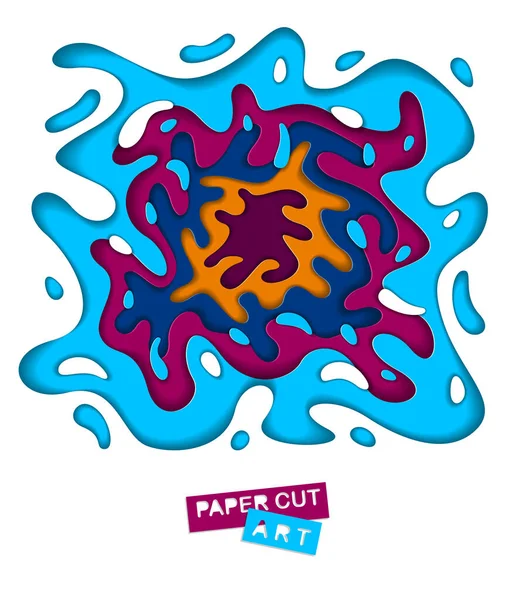 Soyut Renkli Kağıt Kesim Şekilleri Katmanlı Vektör Illüstrasyonları Kağıt Kesim — Stok Vektör