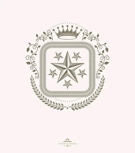 Vintage Heraldiek Design Sjabloon Vectorembleem — Stockvector