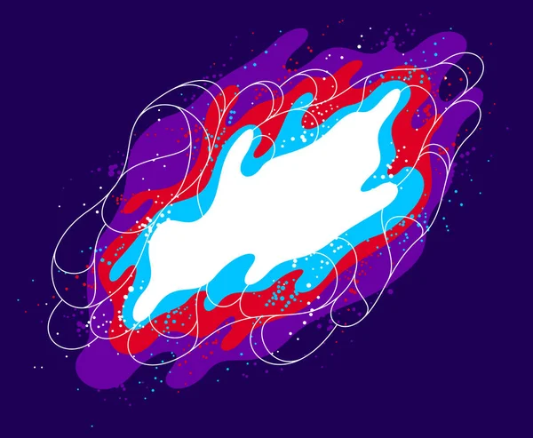 Fluides Formes Liquides Colorées Mouvement Vecteur Abstrait Élément Conception Graphique — Image vectorielle