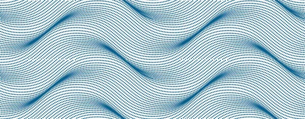 Les Lignes Ondulées Font Avec Modèle Sans Couture Vecteur Points — Image vectorielle