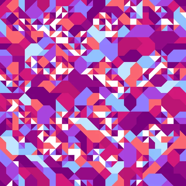 Mosaïque Fond Sans Couture Vecteur Chaotique Abstrait Fond Carrelage Géométrique — Image vectorielle