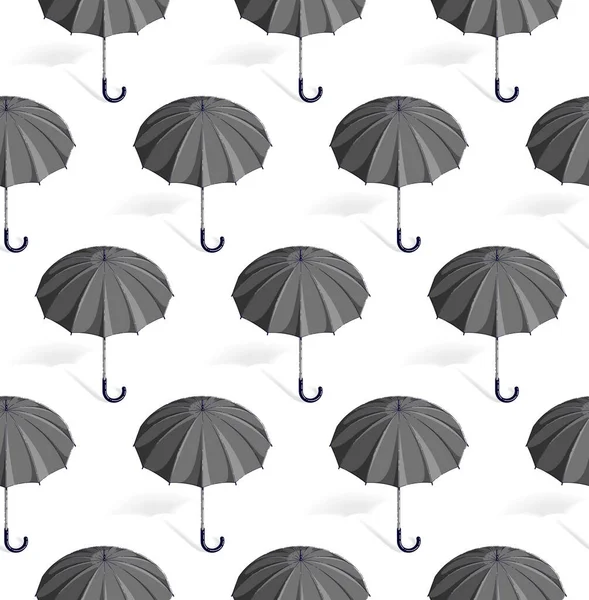 Umbrellas Seamless Background Weather Outdoors Fashion Accessories Theme Vector Wallpaper — Stock Vector