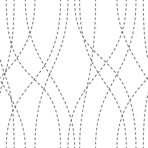 缠结的卷曲线条无缝图案 矢量重复无尽的背景 艺术条纹流行的瓷砖壁纸主题 适用于面料 包装材料 印刷品等 黑白相间 — 图库矢量图片