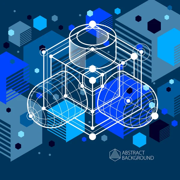 Vector industrial and engineering blue black background, future technical plan. Modern geometric composition can be used as template and layout.