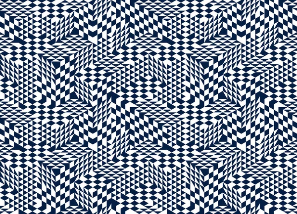 Бесшовные Кубики Векторный Фон Ромб Треугольники Коробки Повторяющиеся Плитки Шаблон — стоковый вектор