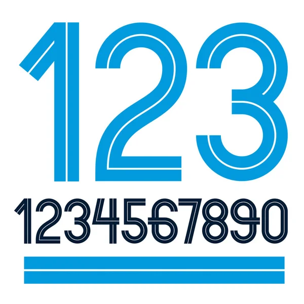 Dan Yuvarlanmış Sayılar Kümesi Beyaz Çizgilerle Telekomünikasyon Temasında Logottip Tasarımında — Stok Vektör