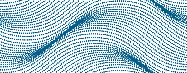 Wellenförmige Linien Machen Mit Punkten Vektor Nahtlose Muster Punktierte Wellen — Stockvektor