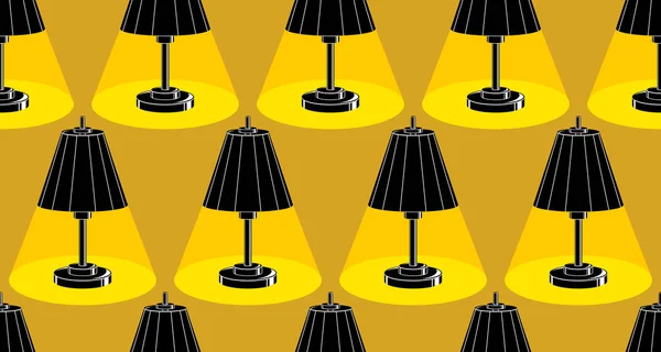 Bureaulampen Naadloze Vector Achtergrond Tafel Kantoor Kast Spot Lichten Eindeloze — Stockvector