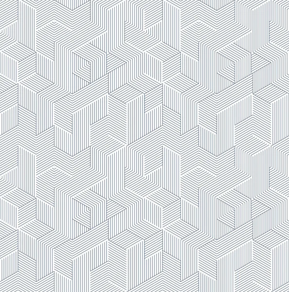 Бесшовные Изометрические Линии Геометрический Узор Кубики Векторной Мозаики Фон Архитектура — стоковый вектор