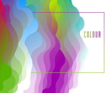 Tasarım için boyutsal gradyan şekil ögesi, soyut renkli sıvı vektör arkaplan, akış 3D dalga, renk dinamik düzen.