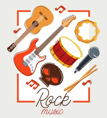 Rock müzik grubu taşıyıcı poster resmi beyaz arka plan, hard rock ve heavy metal canlı müzik festivali ya da konser ilanı ya da reklam afişi, rock n roll müzik grubu.