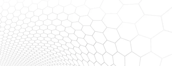 Technologie Vector Abstracte Achtergrond Met Hexagons Mesh Abstractie Van Nanotechnologie — Stockvector