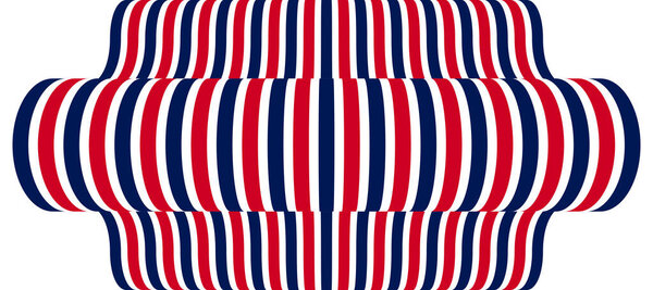 Abstract lines in 3D dimensional perspective abstract vector background, cool funky design layout, 70s retro template.