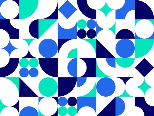 Абстрактный Векторный Геометрический Шаблон Цвет Простые Геометрические Элементы Повторяют Плитки — стоковый вектор