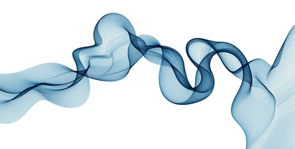 Onda Partículas Que Fluyen Líneas Dinámicas Curva Movimiento Acústico Ilustración — Vector de stock