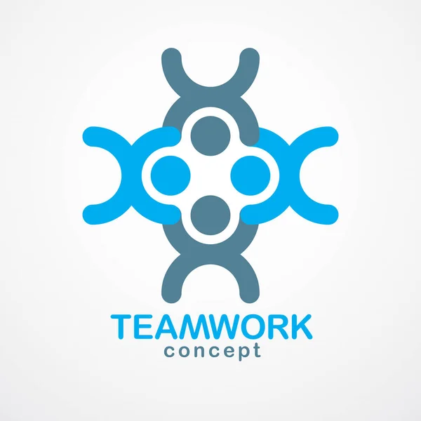 Teamwork And Friendship Concepts Created With Simple Geometric