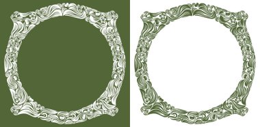 Dekoratif boş stil klasik sınır vektör vintage tasarımı, yapraklardan ve çiçeklerden yapılmış çiçek çerçevesi, lüks güzel arka plan, davetiye veya metin için yeri olan tebrik kartı.