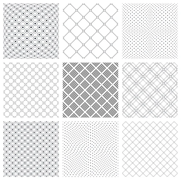 Minimal Simple Geometric Seamless Patterns Set Vector Abstract Backgrounds Lines — Stock Vector