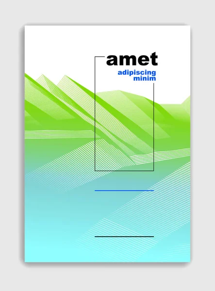 Abstract Lines Vector Minimal Modern Brochure Design Cover Template Geometric — Vetor de Stock