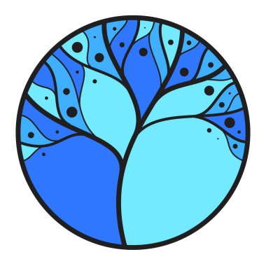 Tarz vektörü çiçek desenli monogram, grafik tasarım logo ya da amblemi daire şeklinde bırakır, butik, otel ya da salon logosu için şablon, klasik tarz doğrusal element.