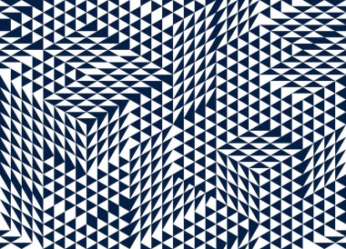 3D küpsüz şablon vektör arkaplanı, eşkenar dörtgen ve üçgen boyut blokları, mimari ve inşaat, geometrik tasarım.