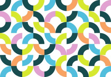 Kusursuz geometrik desen, duvar kağıdı veya web siteleri için soyut vektör arkaplanı veya geometrinin renkli elemanları ile oluşturulan kağıt baskısı.