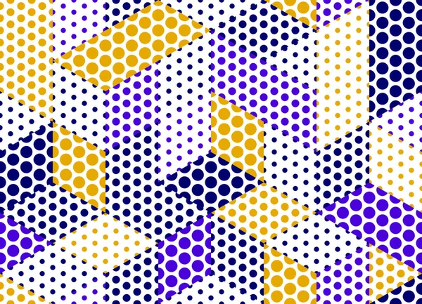 Fond Vectoriel Cubes Pointillés Sans Couture Boîtes Points Répétant Motif — Image vectorielle