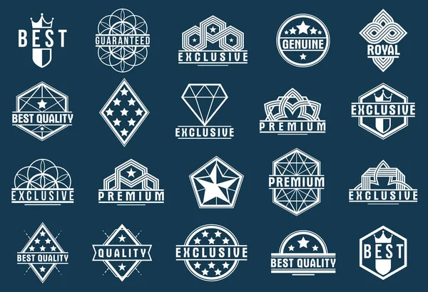 Badges Und Logos Kollektion Für Verschiedene Produkte Und Unternehmen Schwarz — Stockvektor