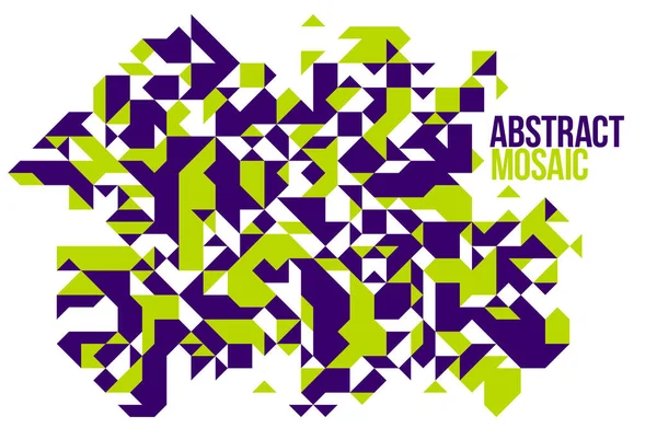 Abstract Bright Green Violet Mosaic Vector Background Artistic Design Element — Stock Vector