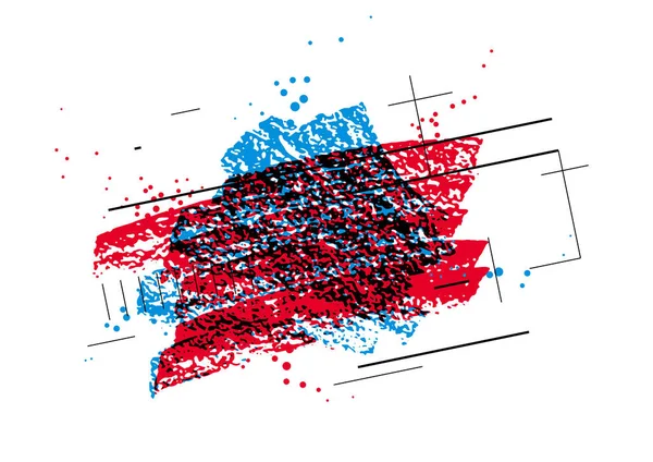 Abstrakt Vektor Illustration Med Handritade Element Isolerade Vit Bakgrund — Stock vektor