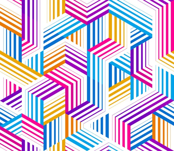Cubes Sans Couture Fond Vectoriel Boîtes Doublées Répétant Motif Tuiles — Image vectorielle