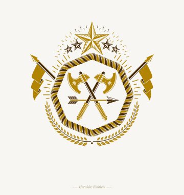 Hanedan arması armalı dekoratif amblem.