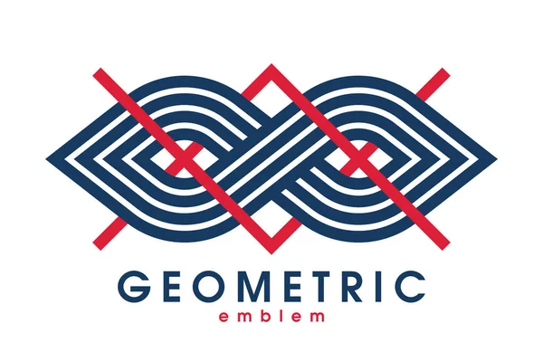 Logotipo Vetorial Geométrico Abstrato Forma Infinito Isolado Branco Símbolo Estilo — Vetor de Stock