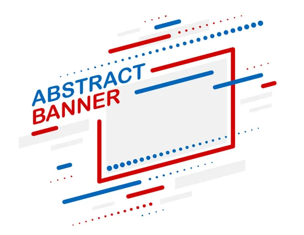 Banner Abstracto Vectorial Para Anuncios Diseño Gráfico Simple Aislado Sobre — Archivo Imágenes Vectoriales