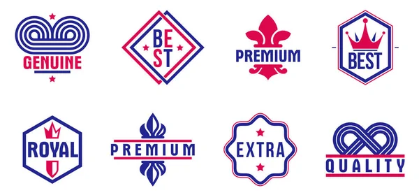 Colección Insignias Logotipos Para Diferentes Productos Negocios Conjunto Emblemas Vectoriales — Vector de stock