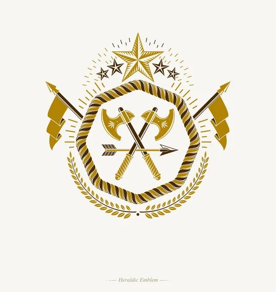 Heraldic Coat Arms Decorative Emblem — Stock Vector