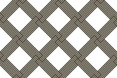Örtülü geometrik dikişsiz model vektör tasarımı, modaya uygun retro tarzı minimal ızgara döşemesi, tek renkli ağ doğrusal sanat.