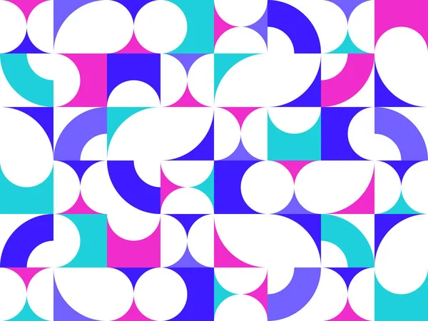 Motif Abstrait Géométrique Sans Couture Avec Des Éléments Simples Colorés — Image vectorielle