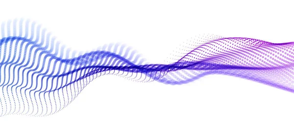 Particules Vague Big Data Flow Vecteur Abstrait Beau Fond Abstraction — Image vectorielle