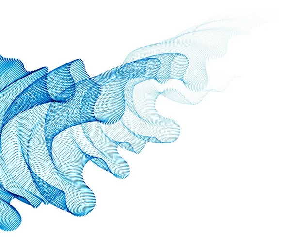 Grille Particules Textile Tulle Transparent Sur Vent Qui Coule Illustration — Image vectorielle