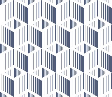 3D küpsüz şablon vektör arkaplanı, çizgili boyut blokları, mimari ve inşaat, geometrik tasarım.