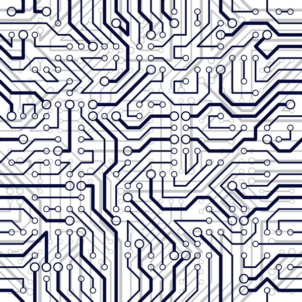 Mikrochip Tábla Zökkenőmentes Minta Vektor Háttér Áramkör Tábla Technológia Elektronika — Stock Vector